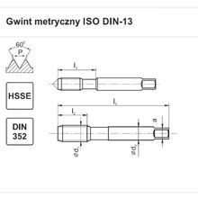Gwintownik ręczny INOX M24 ISO352/3 HSSE