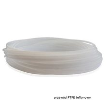 Przewód teflonowy PTFE 12x9 mm biały do substancji chemicznych
