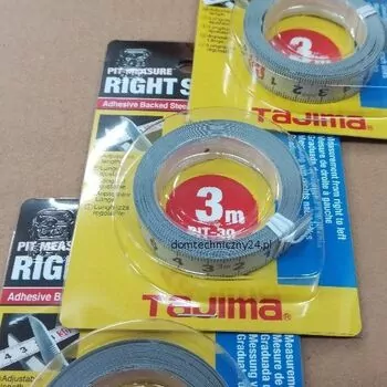 Liniał - miara stalowa samoprzylepna 3m Tajima