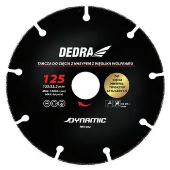 DEDRA Tarcza 125mm z nasypem z węglika wolframu