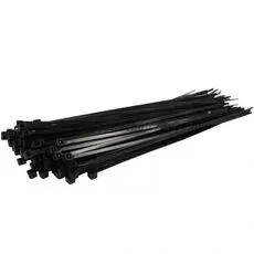 Nylonowe opaski zaciskowe czarne 4,8x370mm (100szt.)