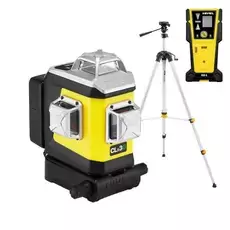 Laser krzyżowy CLx3R zielony ze statywem i czujnikiem laserowym CLS-5