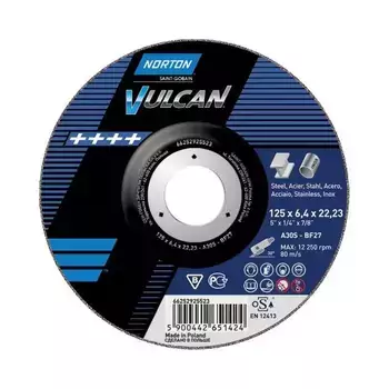 Tarcza do szlifowania Vulcan 41 - 125 X 6,4 X 22,23 METAL/INOX 66252925523