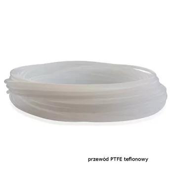 Przewód teflonowy PTFE 10x6 mm biały do substancji chemicznych