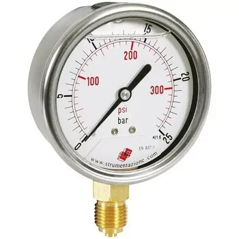 Manometr glicerynowy G1/4R, 63mm, 0-10bar M63R.GL010G14