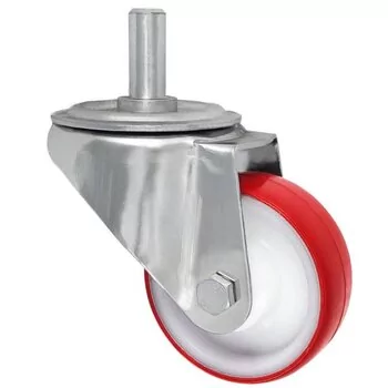 Koło 100mm 100 kg poliamid - poliuretan 14BC*15 obrotowe z trzpieniem