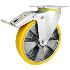 Koło A65PWH alumin.-poliuret. 200mm 400kg w obud. skręt. z ham.