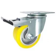 Koło A15PWH alumin.-poliuret. 100mm 250kg w obud. skręt. z ham.