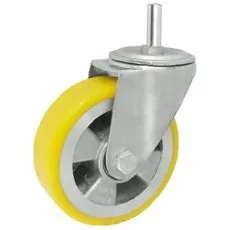 Koło alum. poliuretan. z trzpieniem A24MP*24 - 125mm, 100kg