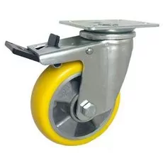 Koło A25PRWH alumin.-poliuret. 125mm 250kg w obud. skręt. z ham.