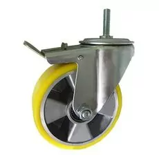 Koło alum. poliuretan. A26MPH*M12 - 125mm, 100kg z trzp. i hamul.