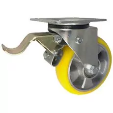 Koło A45PRH alumin.-poliuret. 160mm 250kg w obud. skręt. z ham.