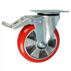 Koło A65PRWH alumin.-poliuret. 200mm 400kg w obud. skręt. z ham.