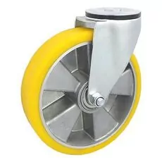 Koło alum. poliuretan. A67P - 200mm, 200kg w obud. z otworem Koło alum. poliuretan. A67P - 200mm, 200kg w obud. z otworem