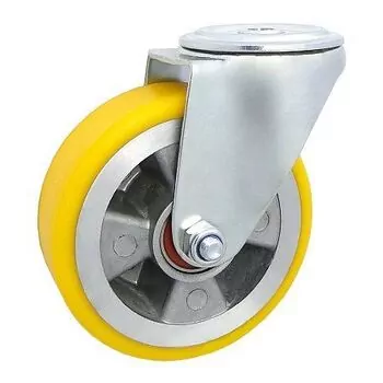 Koło alum. poliuretan. A27P - 125mm, 250kg w obud. z otworem