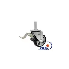 Koło aluminiowo-gumowe z trzpieniem i hamulcem  A26GH*25 - 125mm, 150kg