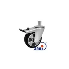 Koło aluminiowo-gumowe z trzpieniem i hamulcem  A26MGH*24 - 125mm, 150kg
