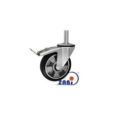 Koło aluminiowo-gumowe z trzpieniem i hamulcem  A46GH*28 - 160mm, 200kg