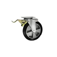 Koło aluminiowo-gumowe obrotowe A95GWH - 250mm, 250kg z hamulcem