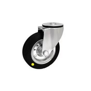 Koło metal-guma skrętne z otworem 80mm 60kg 8-AS antystatyczne