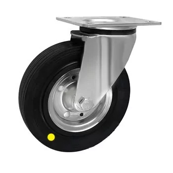 Koło metalowo gumowe skrętne 62N-AS  200mm, 220kg