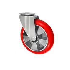 Koło alum. poliuretan. A37PR - 140mm, 250kg w obud. z otworem Koło alum. poliuretan. A37PR - 140mm, 250kg w obud. z otworem