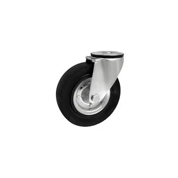 Koło metal-guma skrętne z otworem 150mm 130kg 77